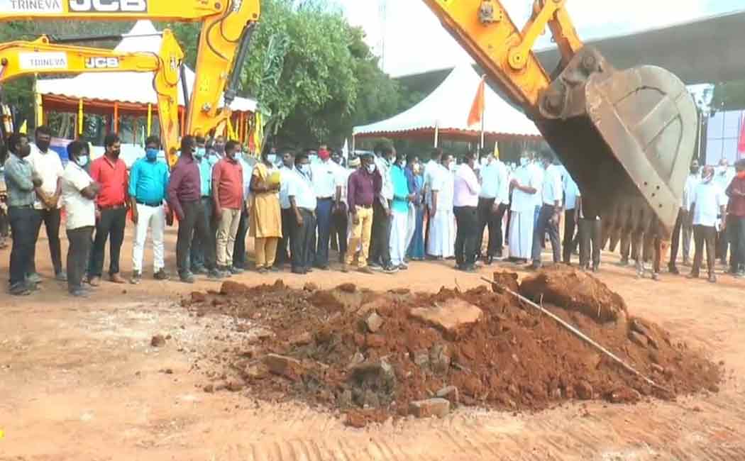 Chief Minister laid the foundation to kalaignar library
