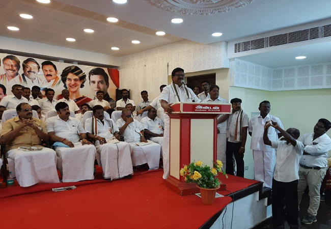 nanguneri assembly by election congress and dmk congress state president ks azhagiri