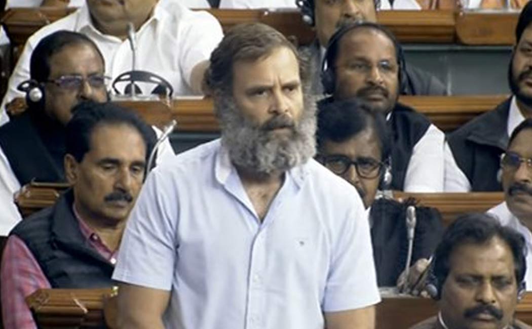 MP Rahul Gandhi spoke about the Adani issue in Parliament