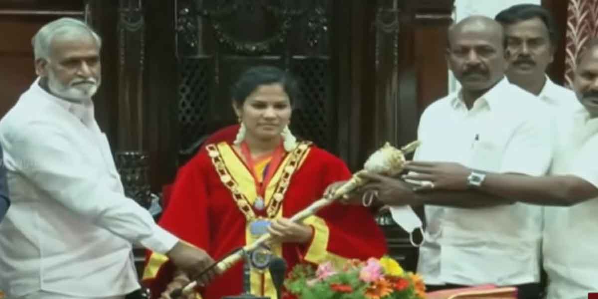 R. Priya became the Mayor of Chennai Corporation