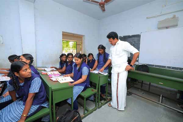 Minister Anbil Mahesh visit on government schools