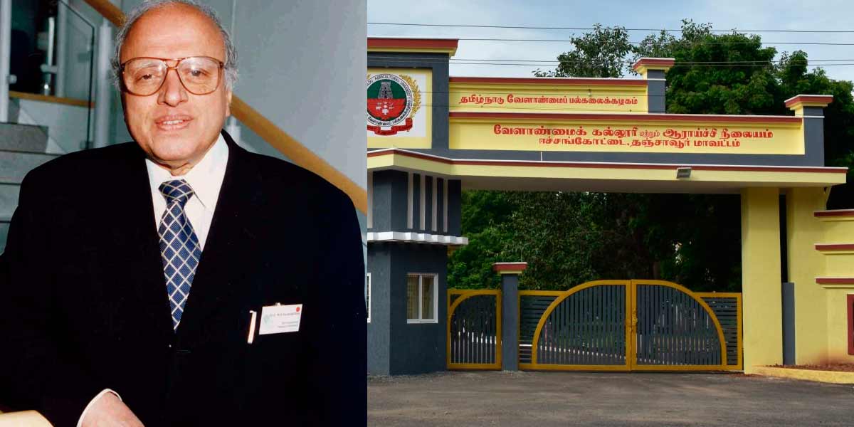 'Name change to Thanjavur Agricultural University'- Tamil Nadu Government made MS Swaminathan proud