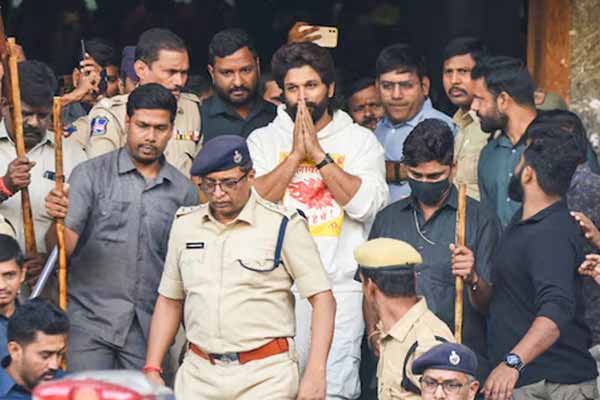 Actor Allu Arjun jailed overnight Release in the morning