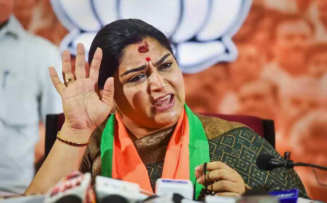 "Men brought up in good circumstances do not talk like this" BJP executive Khushbu