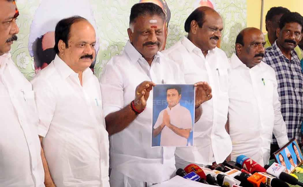 admk panneerselvam announced erode by election candidate
