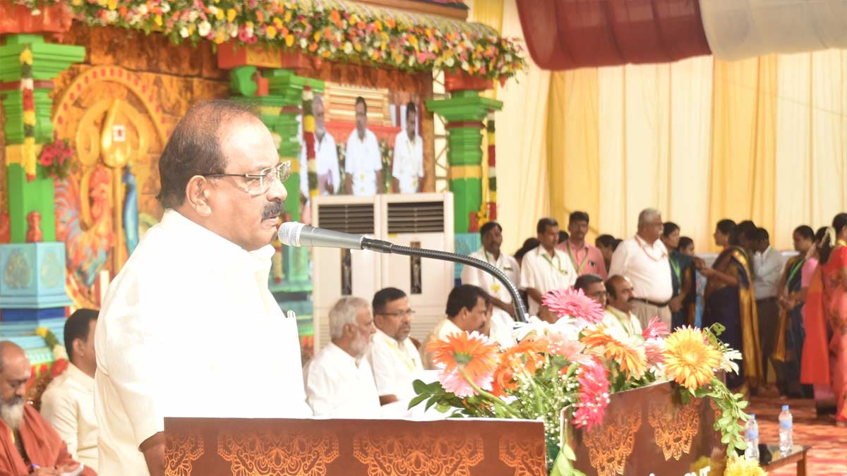 'Tamil Nadu is the state with the most spiritual temples in India' - Minister Chakrapani's speech