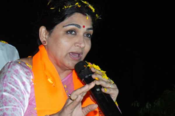 Khushbu withdrawal from election campaign