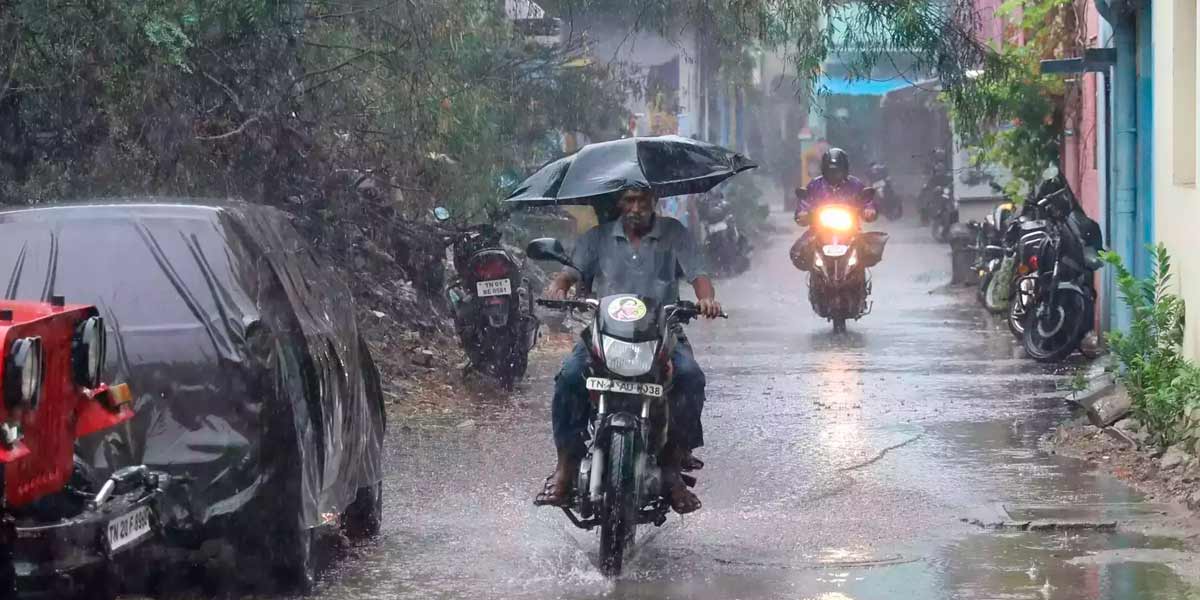 Heavy rain in Kanchipuram