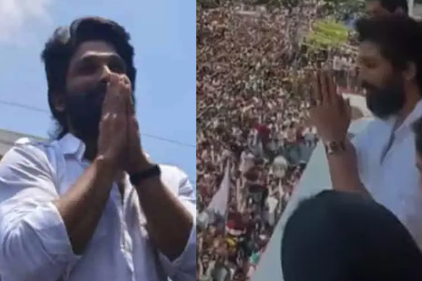 Allu Arjun in campaign excitement in Andhra politics