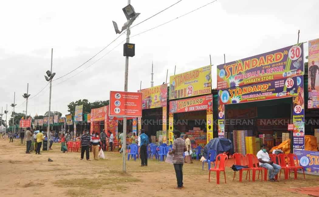 Firecracker sale begins at Chennai Island