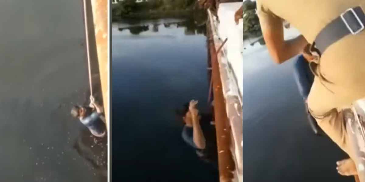 The young man who fell on the lake to take a selfie ... Recovery after 8 hours!