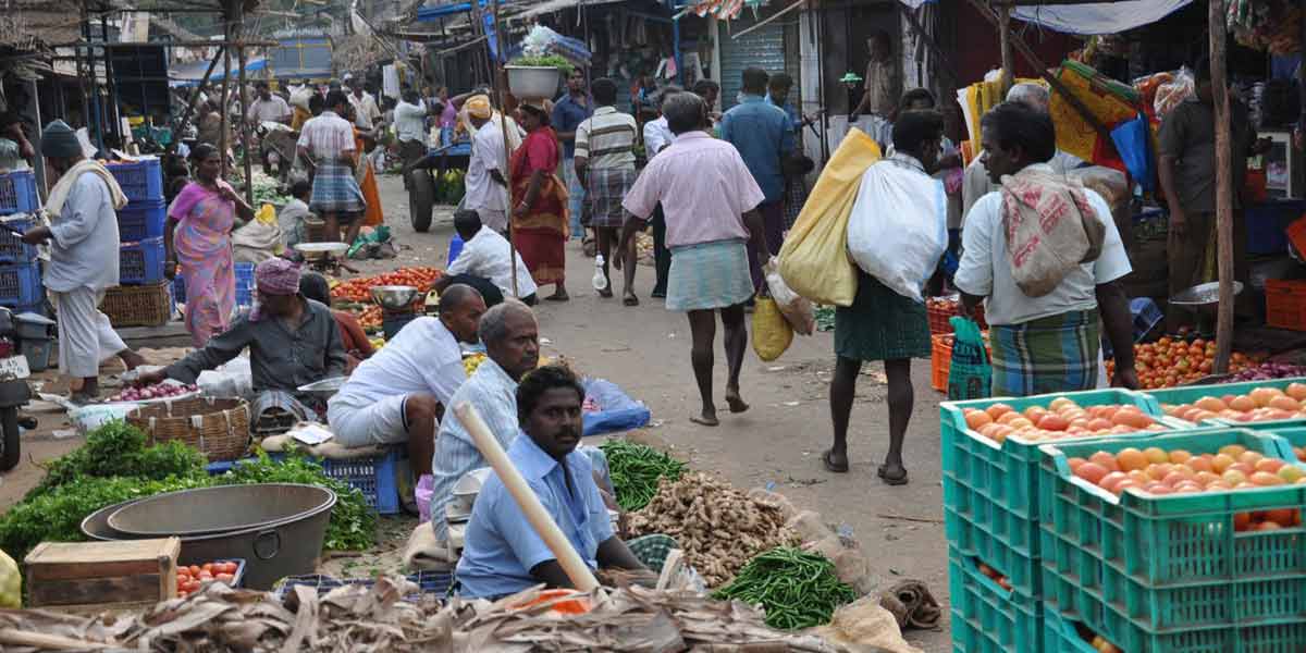Who is the reason behind opening Trichy Gandhi Market?
