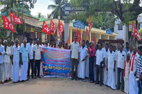 chidambaram keerapalayam mgnrega workers issue farmers participated