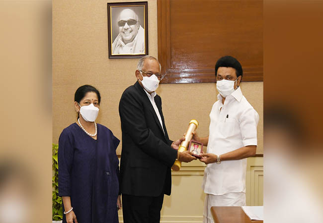 tvs group of companies md meet chief minister mkstalin