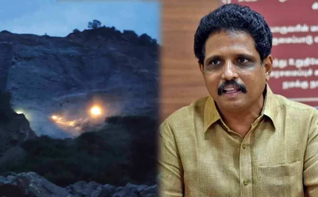 Su. Venkatesan has alleged that illegal quarrying is taking place