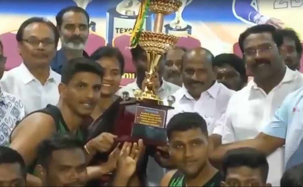 Madurai police team won basketball tournament karur