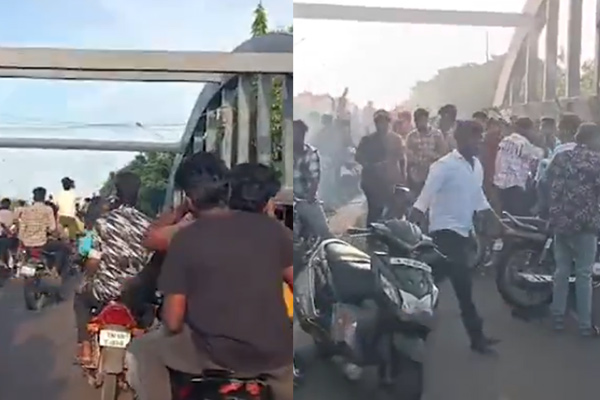 the goat vijay fans celebration traffic jam in madurai