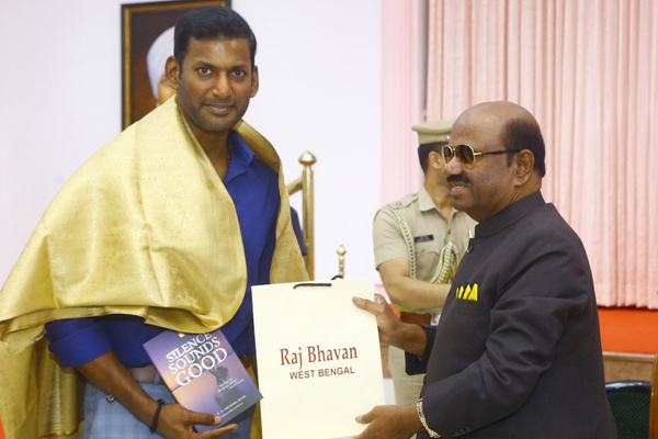 vishal meets West Bengal governer