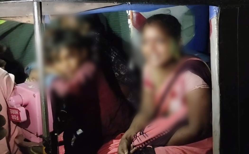 Drunk woman fainted on the road