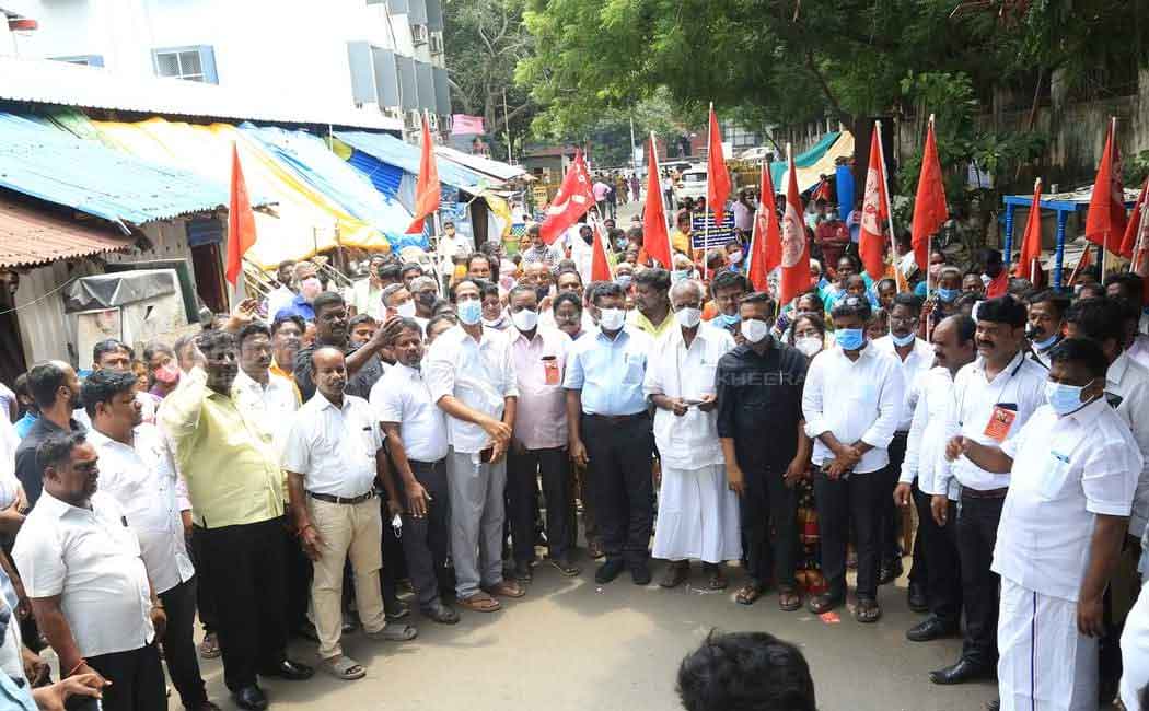 Demonstration led by Nallakannu