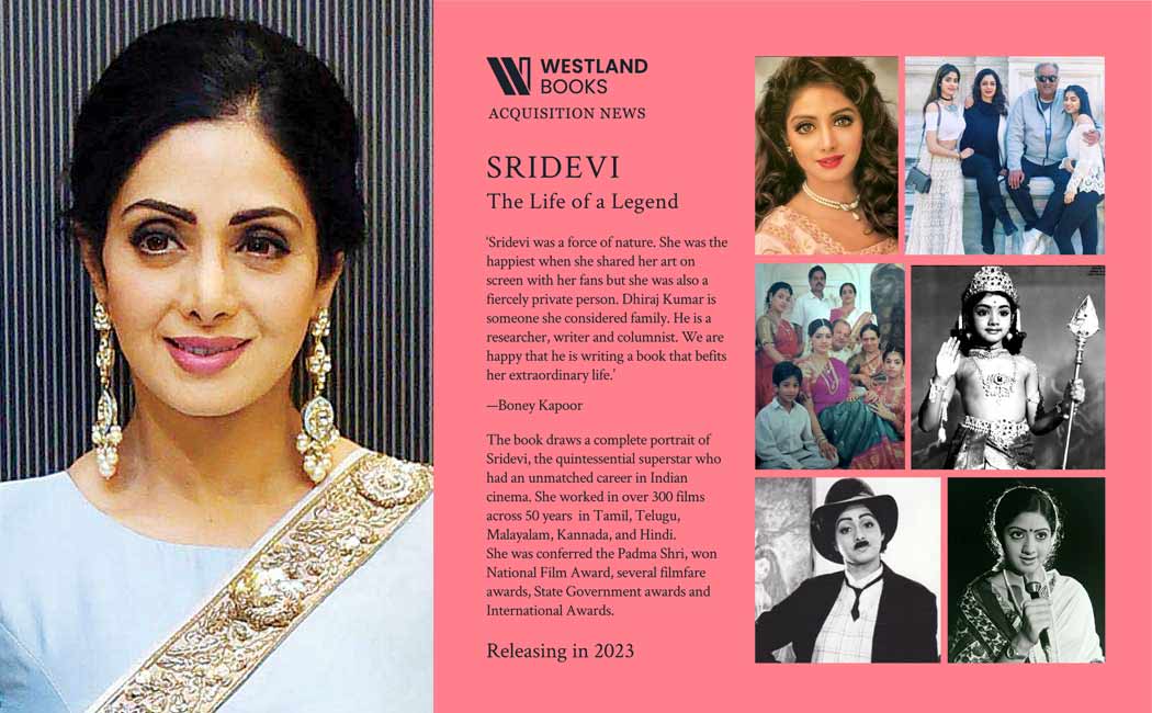 actress sridevi biography to be published as book