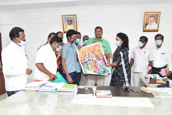 Congratulations to the government school student who has been achieving in the painting competition for the 3 years ..!