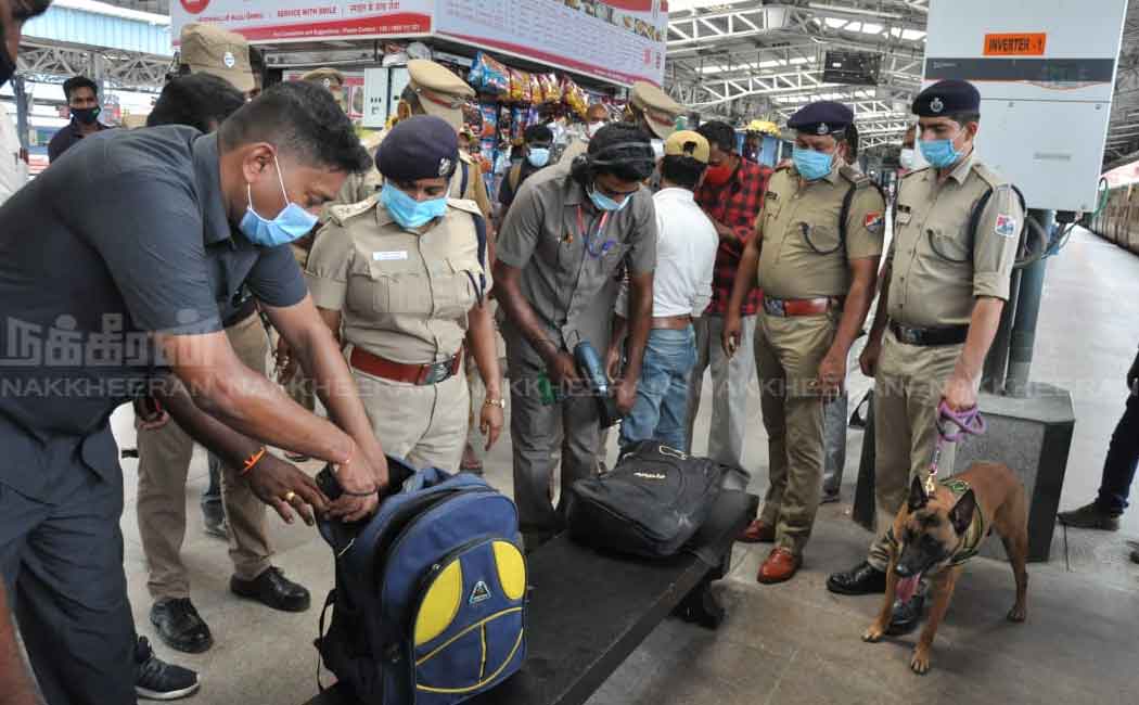 Police officials visit security