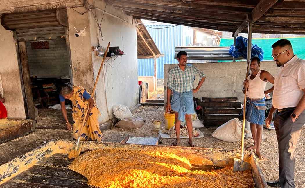 Confiscation of 36 tons of sugar stored for mixing in jaggery!
