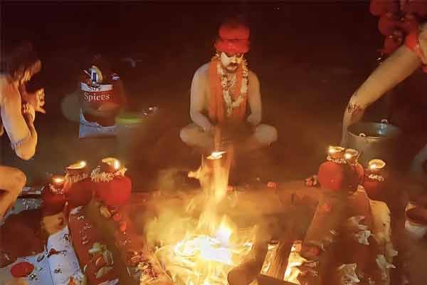 Aghori Puja at midnight continue sand quarry operations near Chidambaram