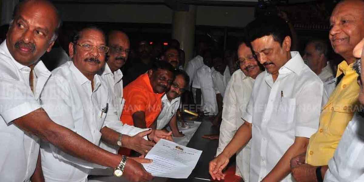 Election for DMK President... Stalin filed nomination