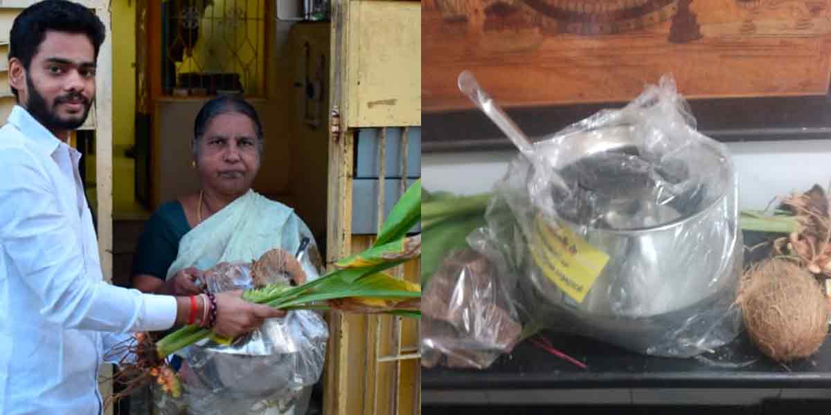 Municipal councilor who gave Pongal pot to every house