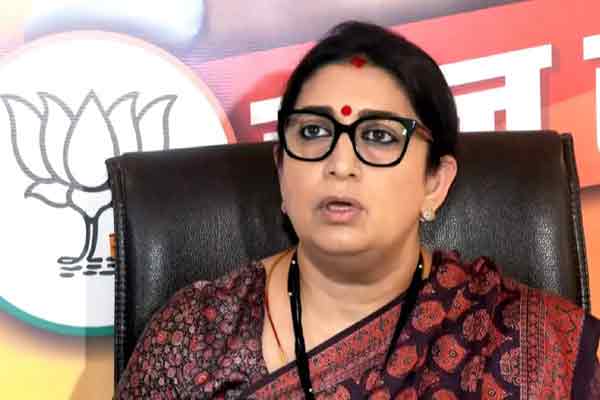 Union Minister Smriti Irani says Congress does not want to empower poor women" -