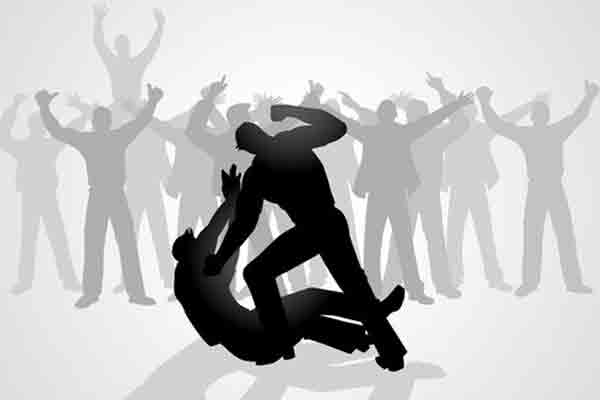 The clash of the youth which started with a small scrape