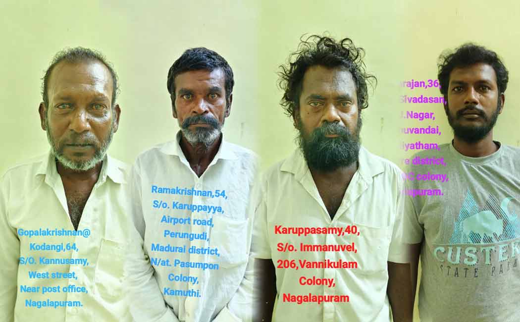 4 suspects wanted in case 7 years ago arrested in thoothukudi