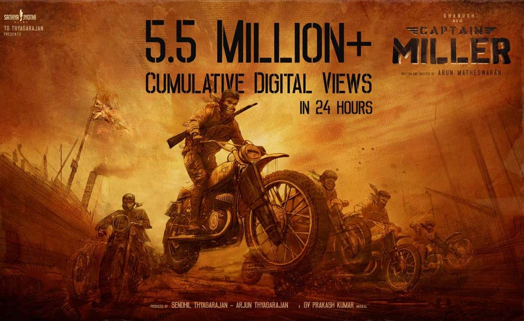 captain miller video views 5 million