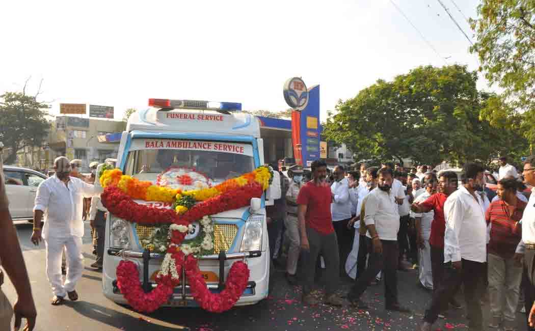 Nakkheeran Editor attended the funeral of DMK MP Son