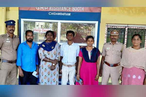 Police rescue boy and take him to a children's help center