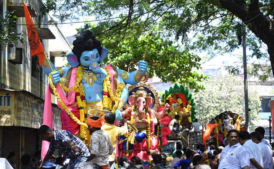 Ganesha idols dissolved in the sea!
