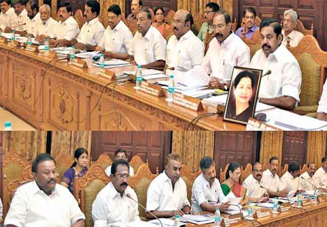 tamilnadu ministers cabinet meeting at chief secretary office