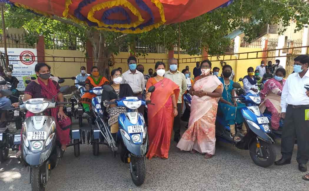 District Collector who donated 50 scooters !! (Pictures)
