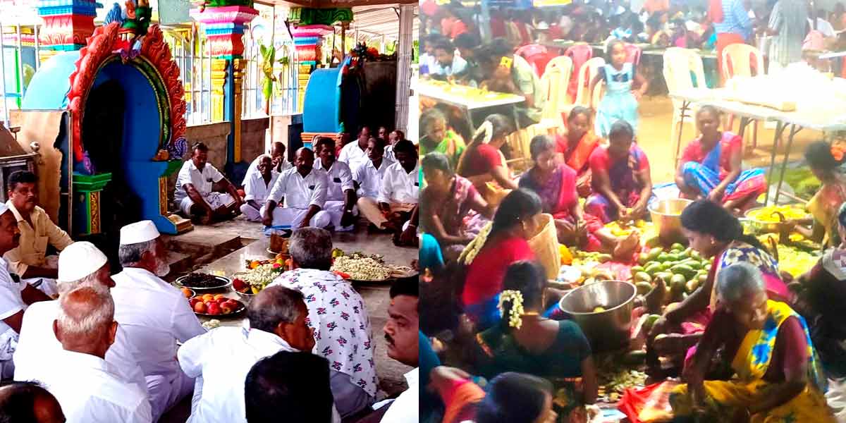 Kulamangalam village people went to the big temple