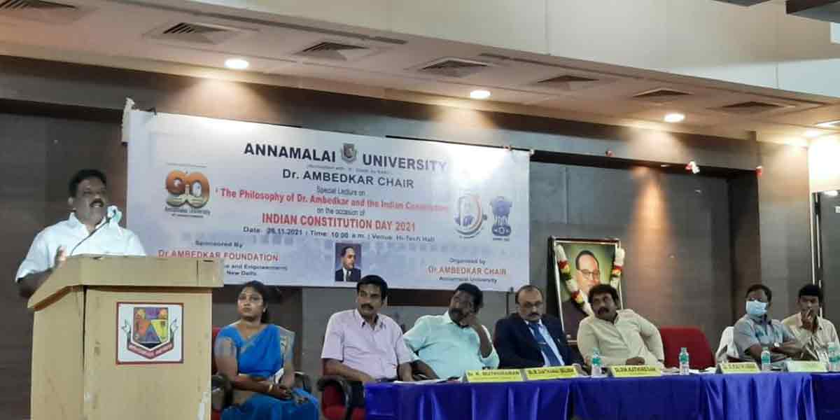 '' Ambedkar is the creator of the largest constitutional law in the world '' Ravi Kumar MP speech!
