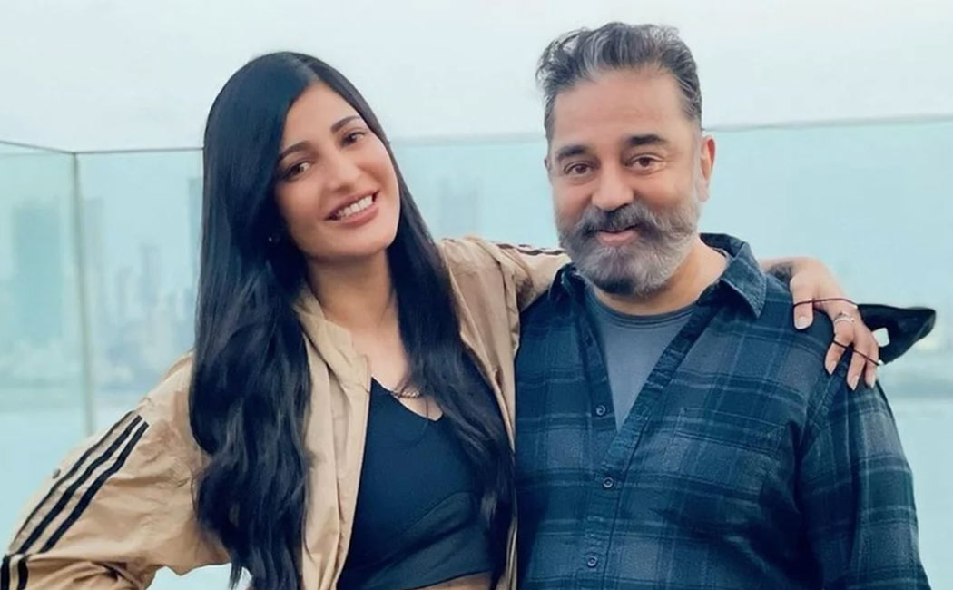 shruthi hassan wishes kamalhassan