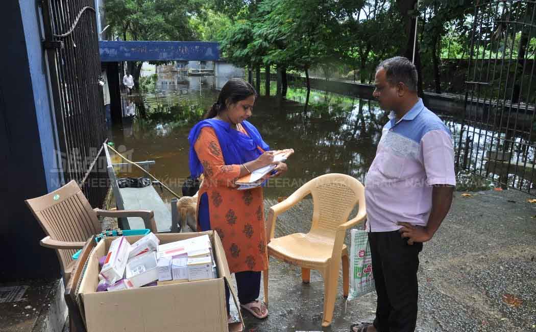 Rain flod at chennai ESI medical store