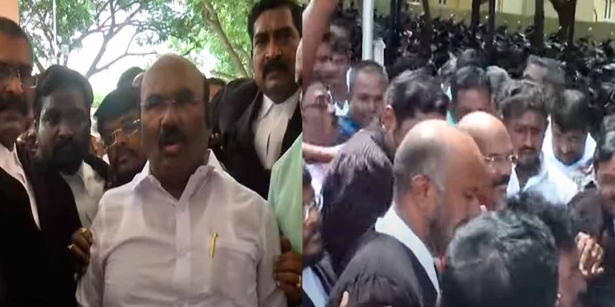 Former minister Jayakumar appeared in the court