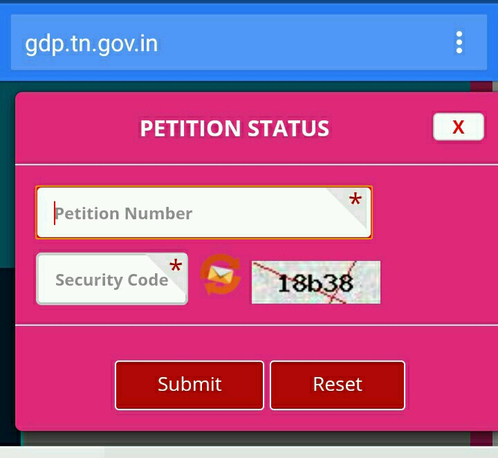 online petition status