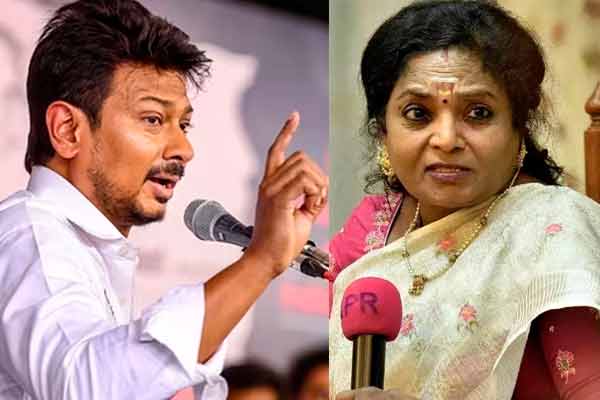 'Whose tax money was taken in boxes and boxes in the house of ministers'- Tamilisai question to Udhayanidhi