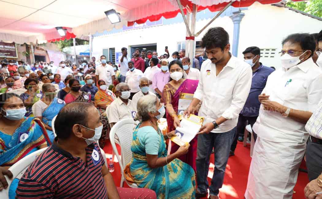 MLA Udayanithi Stalin who provided welfare assistance to the people