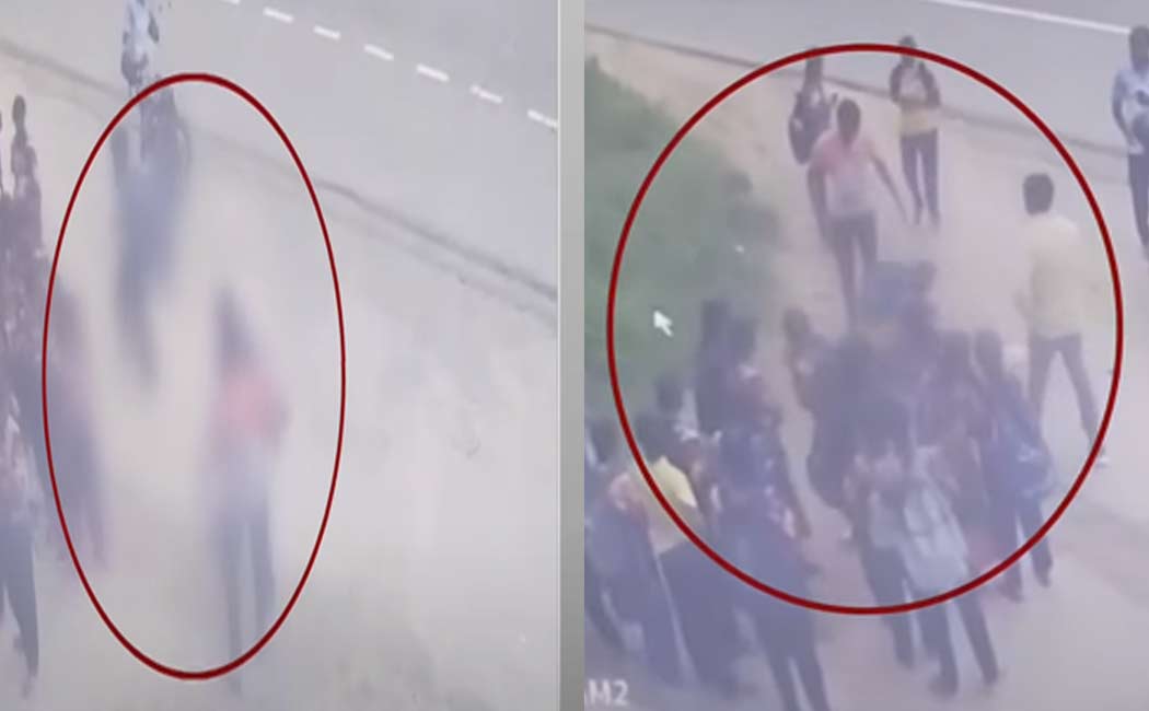 The teacher who incident the student in the middle of the road in krishnagiri