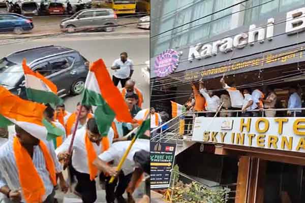 BJP vandalized Bakery named Pakistani city in hyderabad